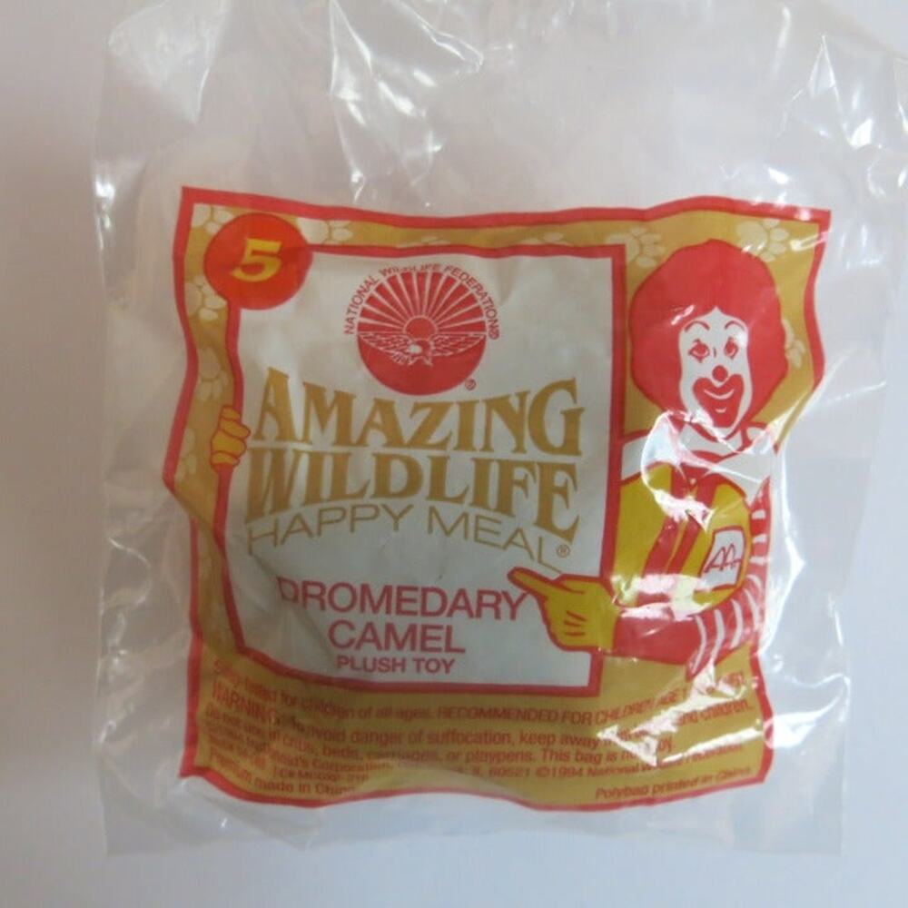 McDonalds Dromedary Camel *NEW* Toy Amazing Wildlife  Happy Meal Plush 1994